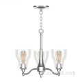 Aço de 3 luzes de lustre de 3 luzes para sala de jantar